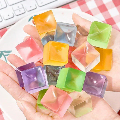 5/10Pcs Ice Cube Fidget Toy Set | Stress Relief Squishy Sensory Toys
